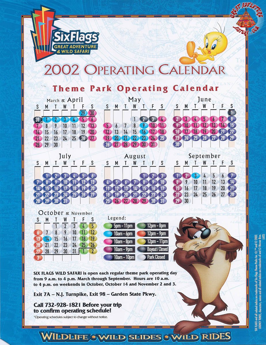 Six Flags Great Adventure 2024 Calendar Google Search Bessy Charita